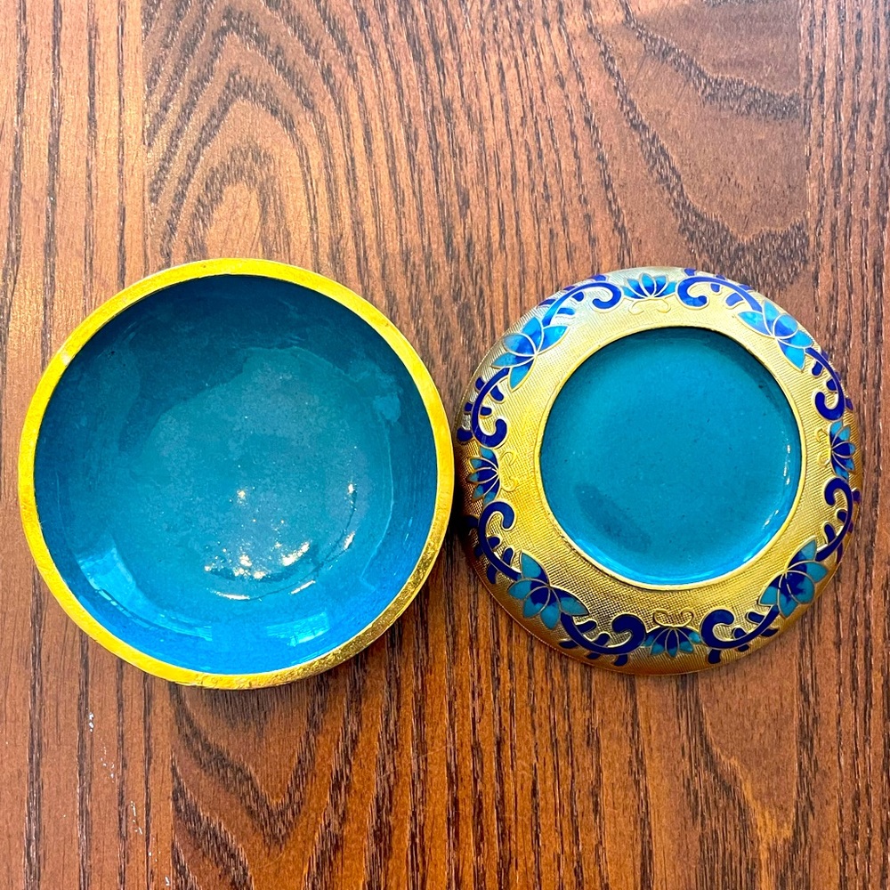 Cloisonné trinket and jewelry box - Picture 6 of 9